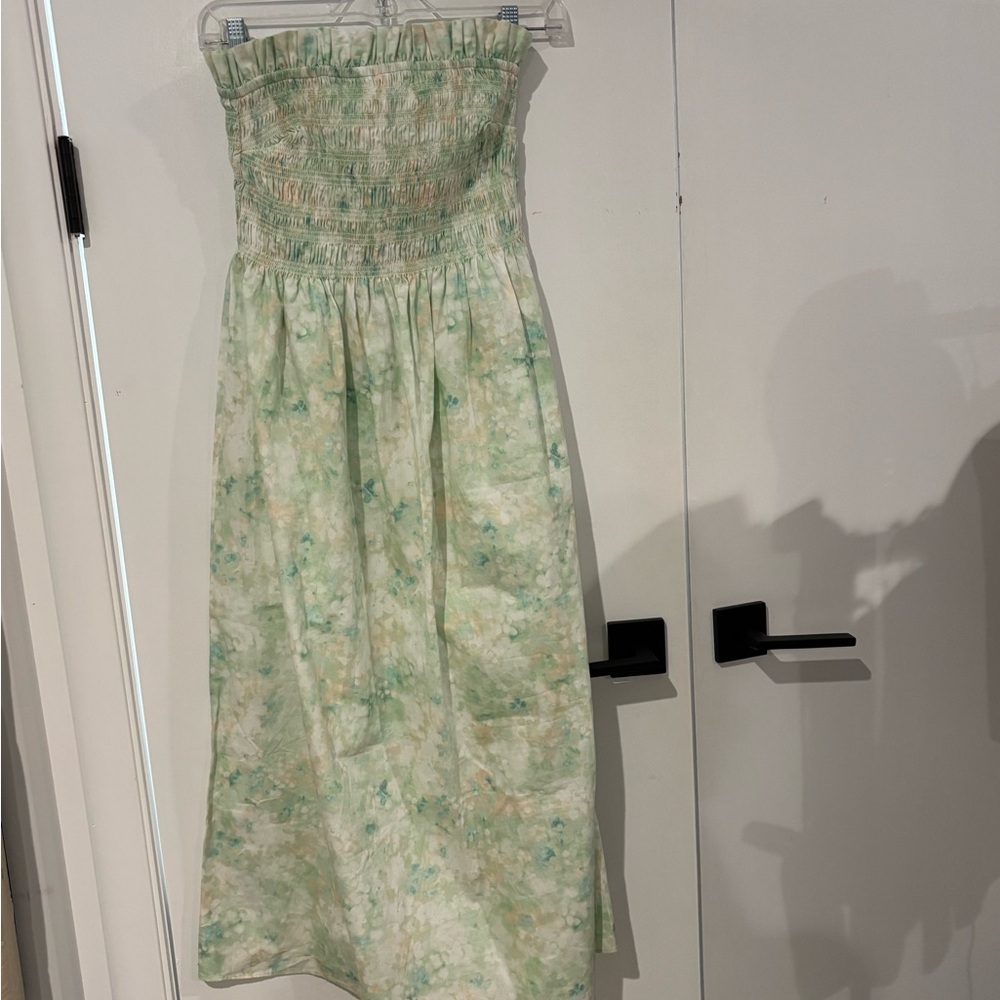 H&M Green Strapless Sundress